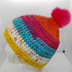 Ladies Teen Chunky Hat with Pompom