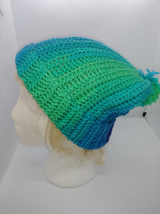 Blue Greens Pompom Basic Winter Hat Unisex