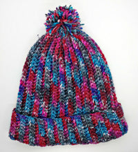 Load image into Gallery viewer, Gray, Red, Pink, Blue Pompom Basic Winter Hat Ladies Teen