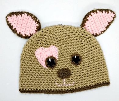 Child's Puppy Dog Character Winter Beanie Hat