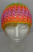 Load image into Gallery viewer, Teen Ladies Messy Bun Hat Retro Stripe