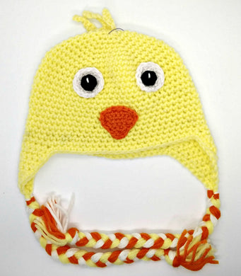 Chick Character Winter Braided Hat Baby Toddler Size