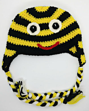 Bumble Bee Character Winter Braided Hat Baby Toddler Size