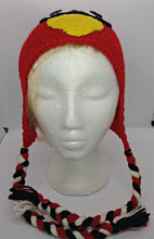 Load image into Gallery viewer, Cardinal Upset Bird Character Winter Braided Hat Teen Adult Size