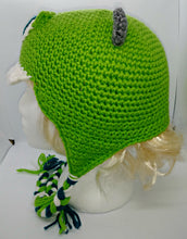 Load image into Gallery viewer, One Eyed Green Monster Character Winter Braided Hat Teen Adult Size