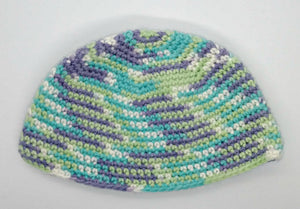 Aqua White & Mint Green Basic Beanie Teen Ladies Winter Hat