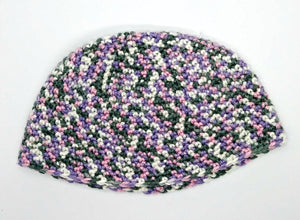 Pink Gray White Lavender Variegated Basic Winter Beanie Hat Ladies Teen