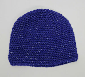 Purple Glitter Basic Winter Beanie Hat Ladies Teen