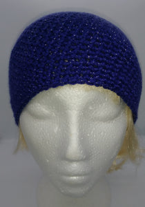Child's Purple Glitter Basic Winter Beanie Hat