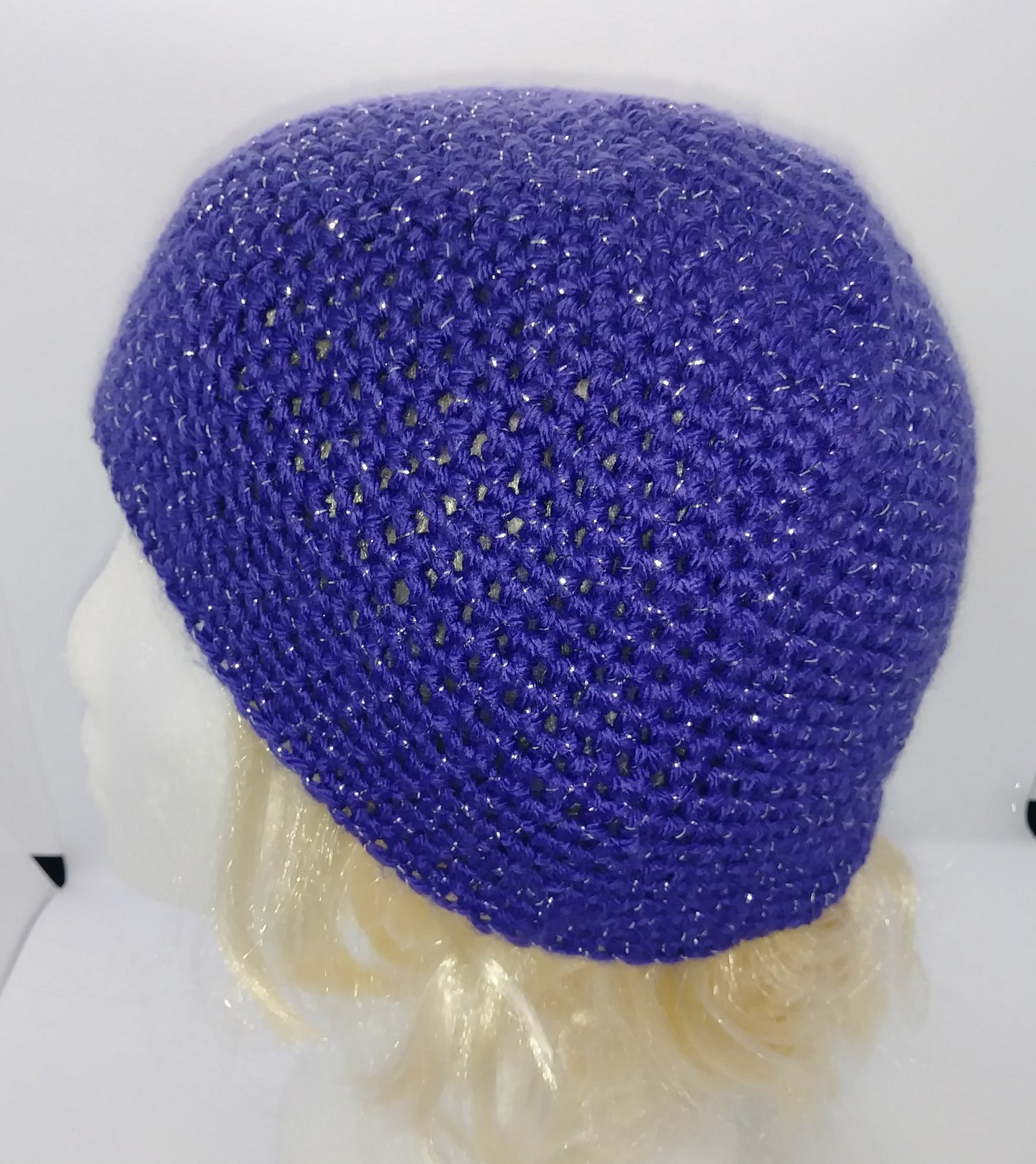Child's Purple Glitter Basic Winter Beanie Hat