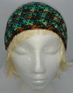 Browns & Teal Basic Winter Beanie Ladies Unisex