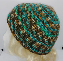 Load image into Gallery viewer, Browns &amp; Teal Basic Winter Beanie Ladies Unisex