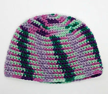 Load image into Gallery viewer, Child Size Fantasy Color Teal Greens Purple Basic Winter Beanie