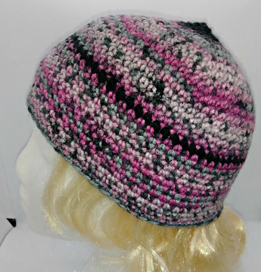 Pink, Gray Black Basic Winter Beanie Ladies Teen Hat XLarge