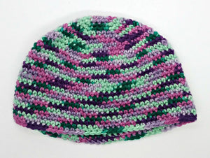 Child Size Fantasy Color Teal Greens Purple Basic Winter Beanie
