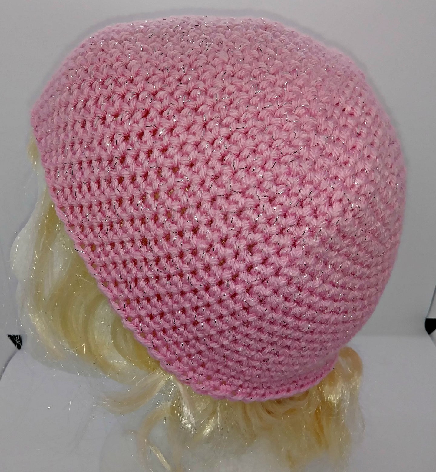 Pink Glitter Basic Winter Beanie Ladies Teen Hat