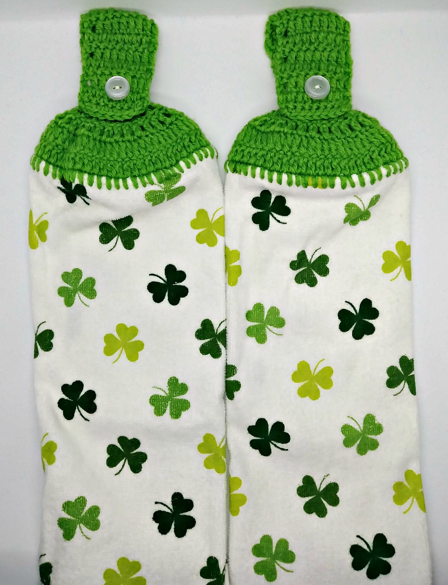 Shamrock St. Patrick's Day  Hanging Kitchen Towel Set