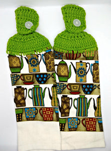Teapots Hanging Kitchen Towel Set