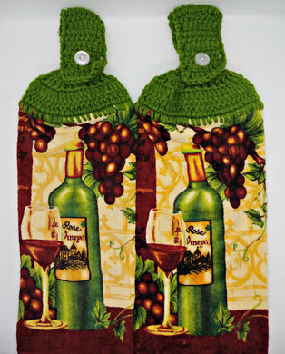 Wine Grapes Hanging Kitchen Towel Set