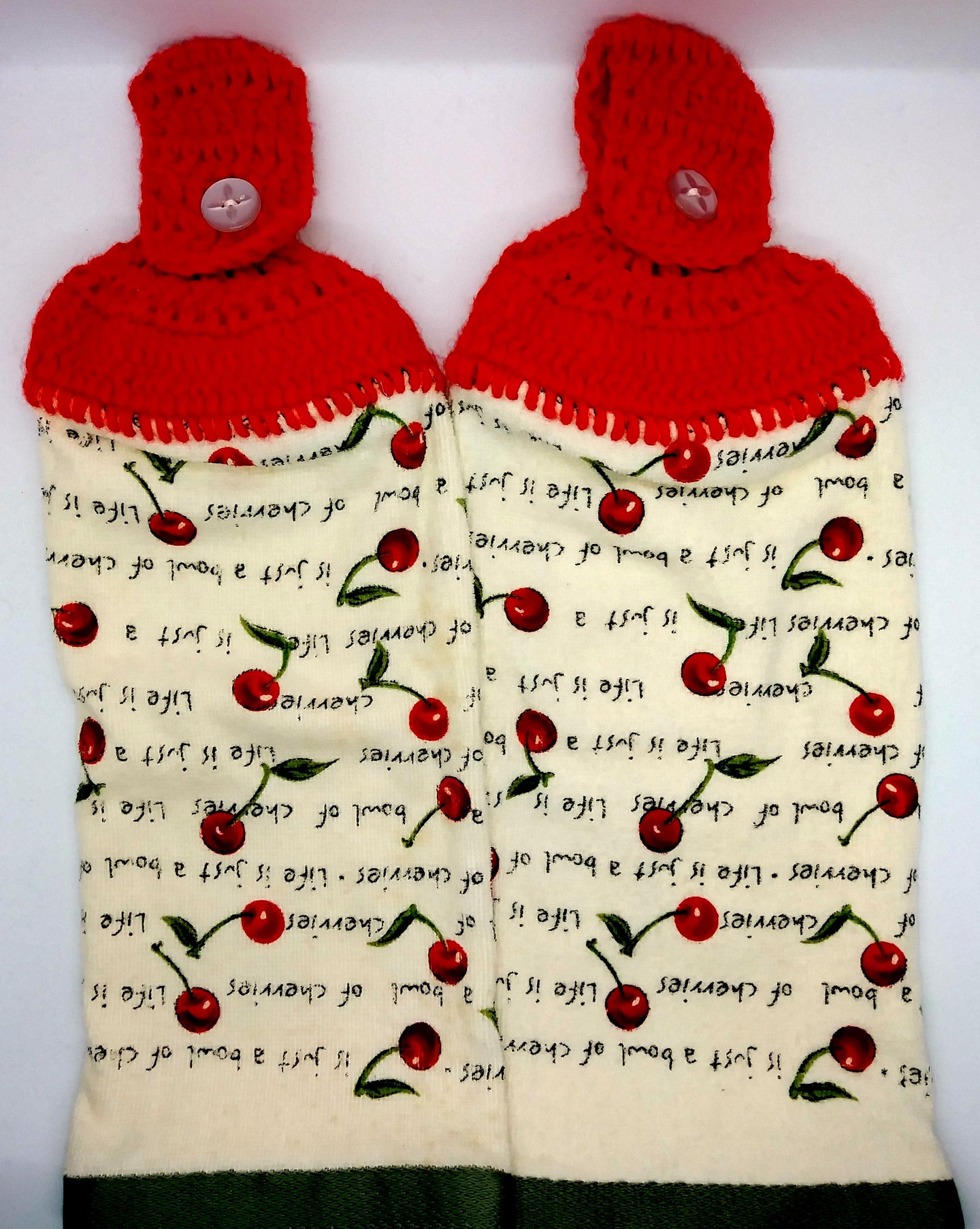 Cherries Hanging Kitchen Towel Set