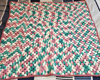 Rambling Rose Baby Granny Square Blanket