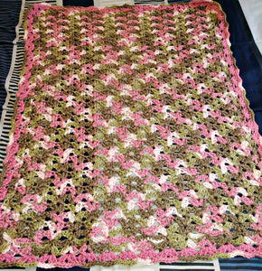 Pink Camo Baby Blanket 24"x30"