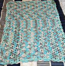 Load image into Gallery viewer, Icelandic Blues &amp; Grays Baby Blanket 24&quot;x29&quot;