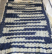 Load image into Gallery viewer, Team Spirit Navy &amp; Gray Baby Blanket 24&quot;x30&quot;
