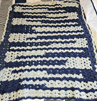 Team Spirit Navy & Gray Baby Blanket 24