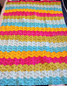 Bright Spring Shell Baby Blanket  36"x40"