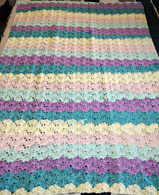 Pastel Shell Baby Blanket  36