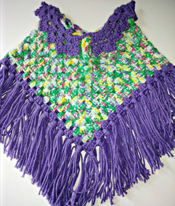 Baby Girls Poncho Size 24 Months Springtime Variegated Purple