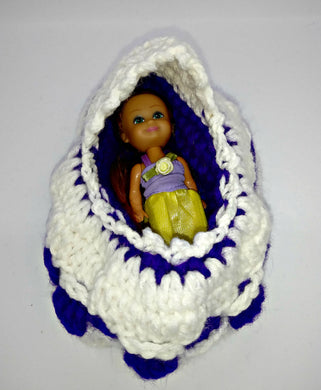 Little Girl's Bassinette Purse With Doll