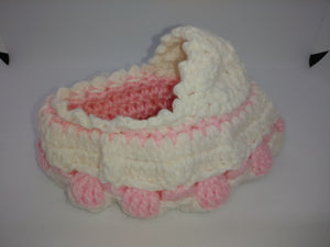 Little Girl's Bassinette Purse With Doll