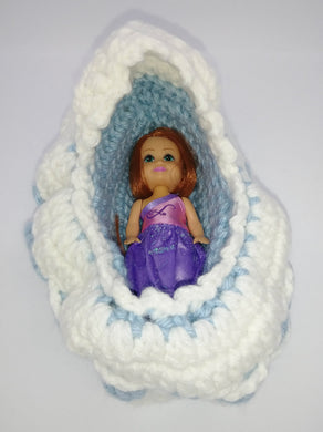 Little Girl's Bassinette Purse With Doll