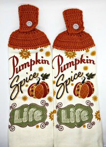 Pumpkin Spice Life Hanging Kitchen Towel Set