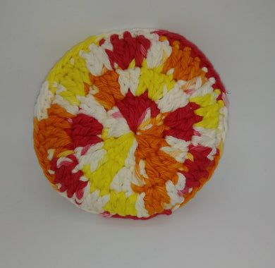 Hot Ombre Red Orange Yellow White Cotton & Nylon Dish Scrubbies