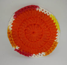 Load image into Gallery viewer, Hot Ombre Red Orange Yellow White Cotton &amp; Nylon Dish Scrubbies