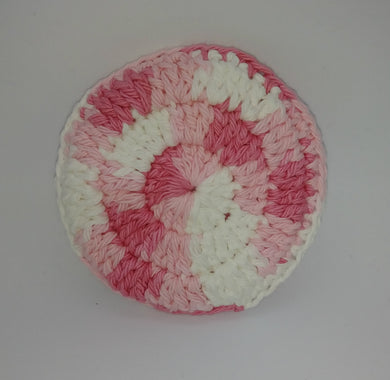 Pink White Cotton & Nylon Dish Scrubbies