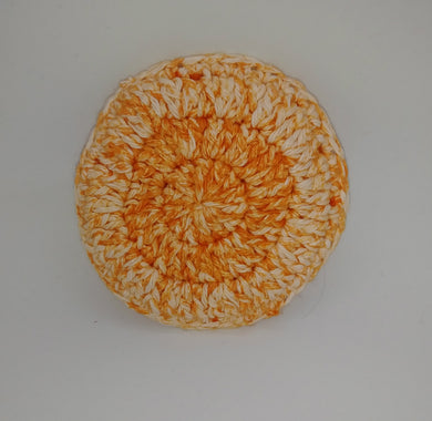 Orange White Cotton & Nylon Dish Scrubbies