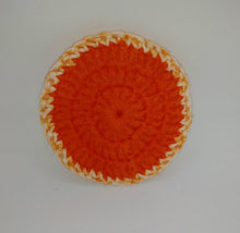 Load image into Gallery viewer, Orange White Cotton &amp; Nylon Dish Scrubbies
