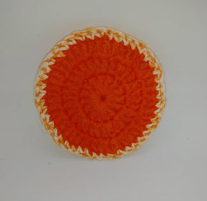 Orange White Cotton & Nylon Dish Scrubbies