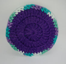 Load image into Gallery viewer, Teal Green Purple White Cotton &amp; Nylon Dish Scrubbies