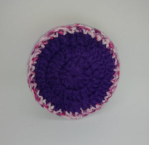 Pink Magenta Purple Cotton & Nylon Dish Scrubbies