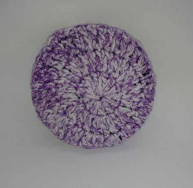 Purple White Cotton & Nylon Dish Scrubbies
