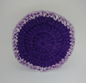 Purple White Cotton & Nylon Dish Scrubbies
