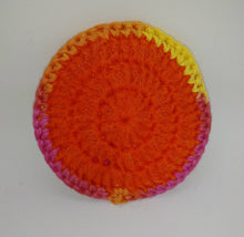 Load image into Gallery viewer, Pink Yellow Orange Cotton &amp; Nylon Dish Scrubbies