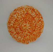 Load image into Gallery viewer, Orange White Cotton &amp; Nylon Dish Scrubbies