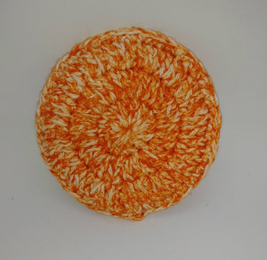 Orange White Cotton & Nylon Dish Scrubbies