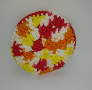 Hot Ombre Red Orange Yellow White Cotton & Nylon Dish Scrubbies